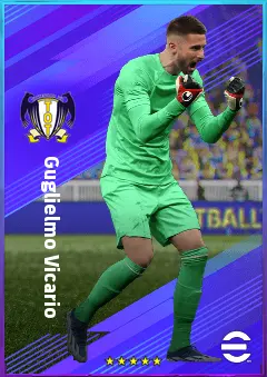 Guglielmo Vicario eFootball 2026 player card, 83 OVR GK