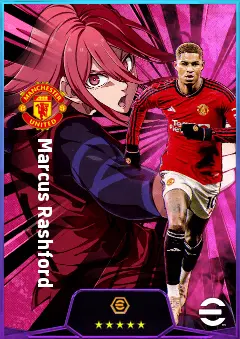 Marcus Rashford eFootball 2026 player card, 82 OVR LWF