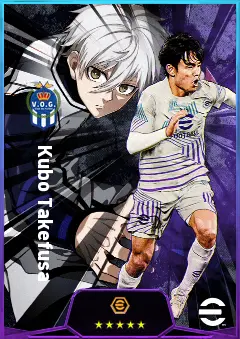 Kubo Takefusa eFootball 2026 player card, 82 OVR RMF