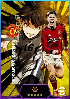 Alejandro Garnacho eFootball 2026 player card, 82 OVR LWF