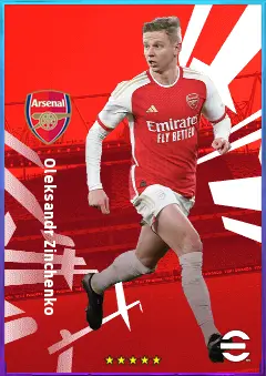 Oleksandr Zinchenko eFootball 2026 player card, 82 OVR LB