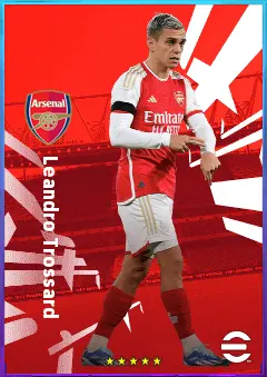 Leandro Trossard eFootball 2026 player card, 83 OVR LWF
