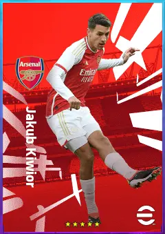 Jakub Kiwior eFootball 2026 player card, 82 OVR CB
