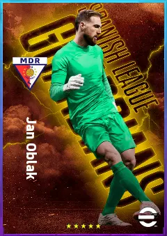 Jan Oblak eFootball 2026 player card, 84 OVR GK