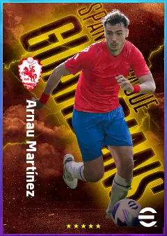 Arnau Martínez eFootball 2026 player card, 82 OVR RB