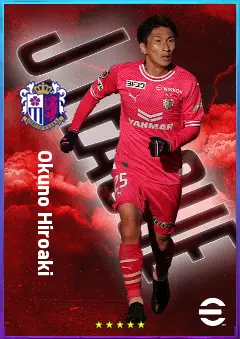 Okuno Hiroaki eFootball 2026 player card, 78 OVR CMF