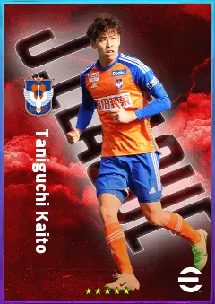 Taniguchi Kaito eFootball 2026 player card, 77 OVR CF