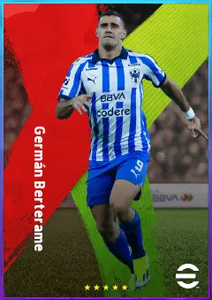 Germán Berterame eFootball 2026 player card, 80 OVR CF