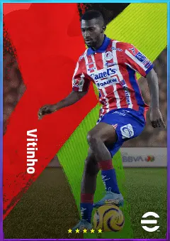 Vitinho eFootball 2026 player card, 80 OVR RWF