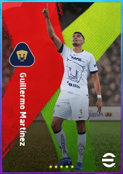Guillermo Martínez eFootball 2026 player card, 78 OVR CF