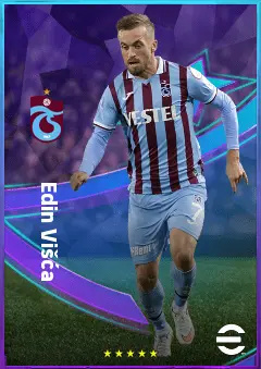 Edin Višća eFootball 2026 player card, 80 OVR RMF