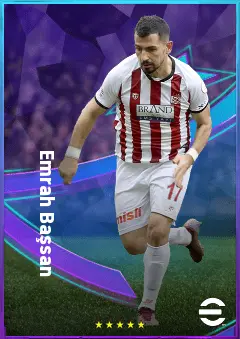 Emrah Başsan eFootball 2026 player card, 76 OVR RWF