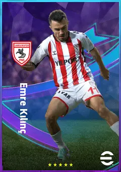 Emre Kılınç eFootball 2026 player card, 78 OVR LWF