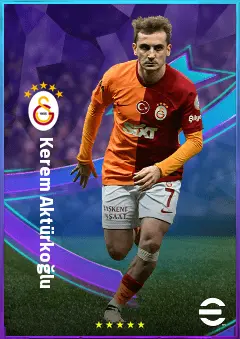 Kerem Aktürkoğlu eFootball 2026 player card, 81 OVR LWF