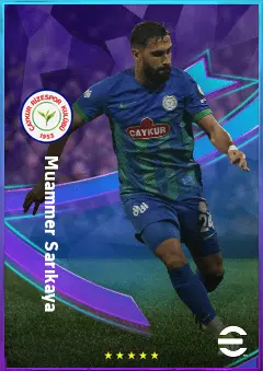 Muammer Sarıkaya eFootball 2026 player card, 75 OVR CMF