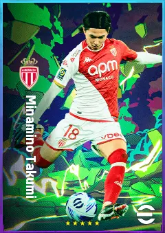 Minamino Takumi eFootball 2026 player card, 79 OVR AMF
