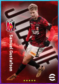 Samuel Gustafson eFootball 2026 player card, 78 OVR CMF