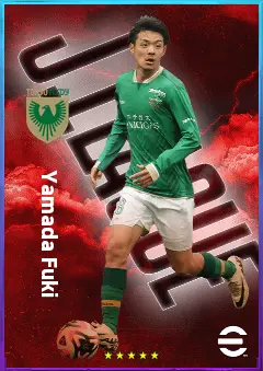 Yamada Fuki eFootball 2026 player card, 76 OVR RWF