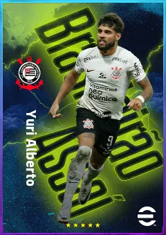 Yuri Alberto eFootball 2026 player card, 80 OVR CF