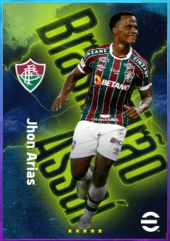 Jhon Arias eFootball 2026 player card, 81 OVR LMF