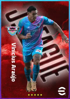 Vinícius Araújo eFootball 2026 player card, 77 OVR CF