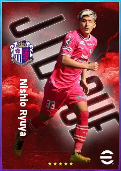 Nishio Ryuya eFootball 2026 player card, 78 OVR CB