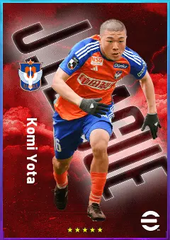 Komi Yota eFootball 2026 player card, 76 OVR LWF