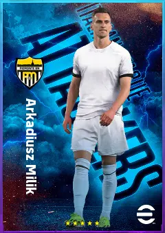 Arkadiusz Milik eFootball 2026 player card, 81 OVR CF