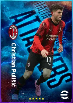 Christian Pulišić eFootball 2026 player card, 82 OVR LWF
