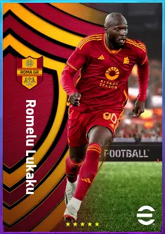 Romelu Lukaku eFootball 2026 player card, 82 OVR CF