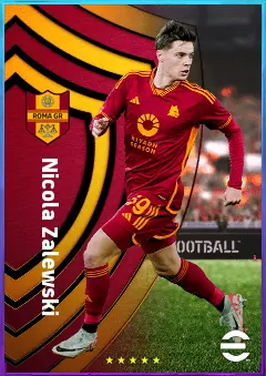 Nicola Zalewski eFootball 2026 player card, 81 OVR LMF
