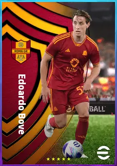 Edoardo Bove eFootball 2026 player card, 80 OVR CMF