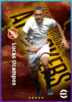 Lucas Ocampos eFootball 2026 player card, 81 OVR LWF