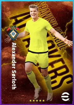 Alexander Sørloth eFootball 2026 player card, 81 OVR CF
