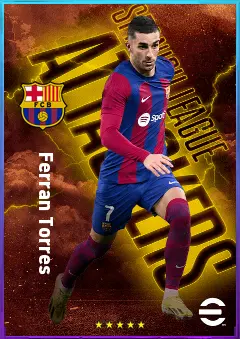 Ferran Torres eFootball 2026 player card, 83 OVR LWF