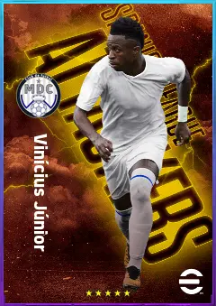 Vinícius Júnior eFootball 2026 player card, 84 OVR LWF