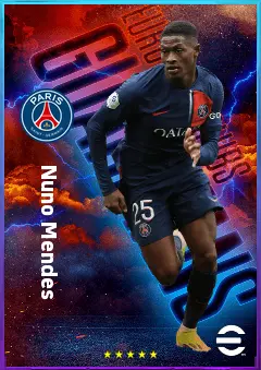 Nuno Mendes eFootball 2026 player card, 83 OVR LB