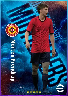 Morten Frendrup eFootball 2026 player card, 79 OVR CMF