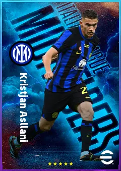 Kristjan Asllani eFootball 2026 player card, 81 OVR DMF