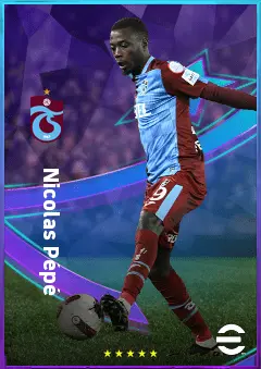 Nicolas Pépé eFootball 2026 player card, 80 OVR RWF