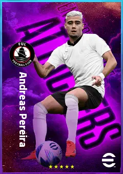 Andreas Pereira eFootball 2026 player card, 81 OVR AMF
