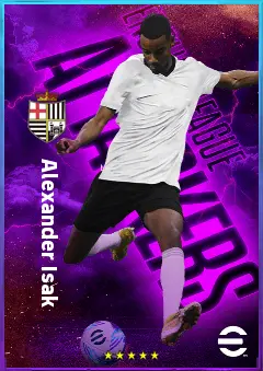 Alexander Isak eFootball 2026 player card, 83 OVR CF