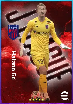 Hatano Go eFootball 2026 player card, 77 OVR GK