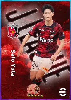Sato Yota eFootball 2026 player card, 75 OVR CB