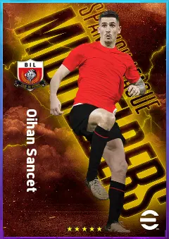 Oihan Sancet eFootball 2026 player card, 82 OVR AMF