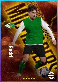 Rodri eFootball 2026 player card, 81 OVR RMF