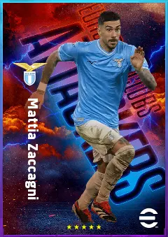 Mattia Zaccagni eFootball 2026 player card, 82 OVR LWF