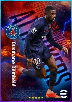 Ousmane Dembélé eFootball 2026 player card, 84 OVR RWF