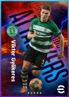 Viktor Gyökeres eFootball 2026 player card, 83 OVR CF