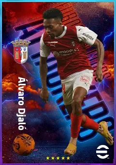 Álvaro Djaló eFootball 2026 player card, 79 OVR LWF